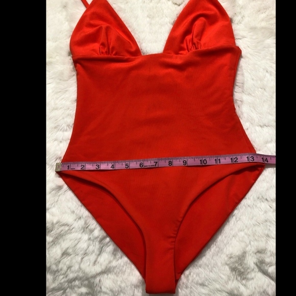 NEW $230‎ Mara Hoffman Virginia Plunge Orange One Piece Swimsuit [ SZ XS ] #1723 - Picture 6 of 9